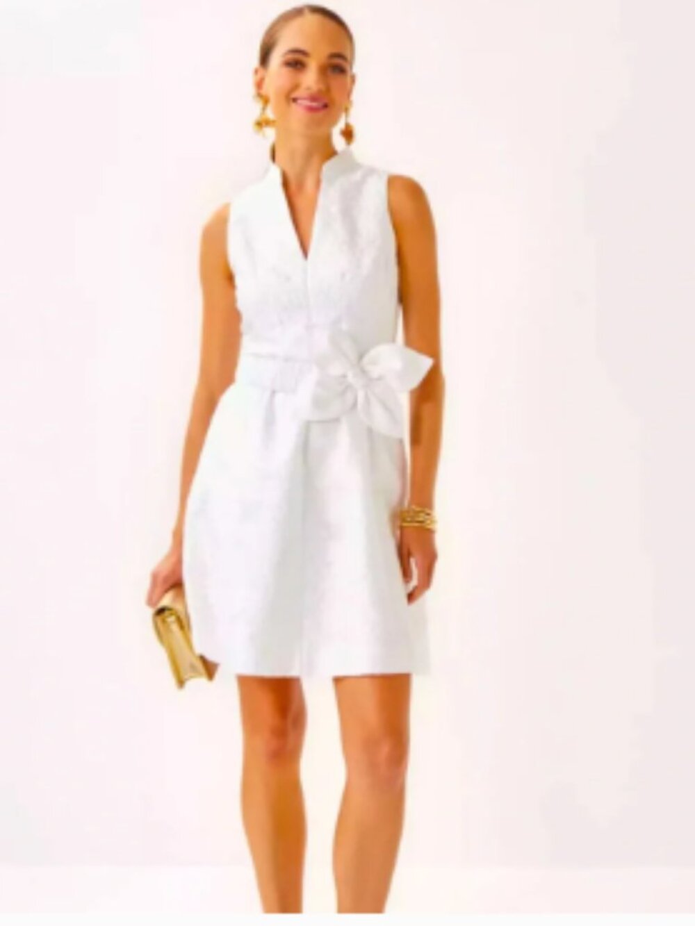 NWT Resort White Peony Bloom Organza Jacquard Tazie Dress  size 16